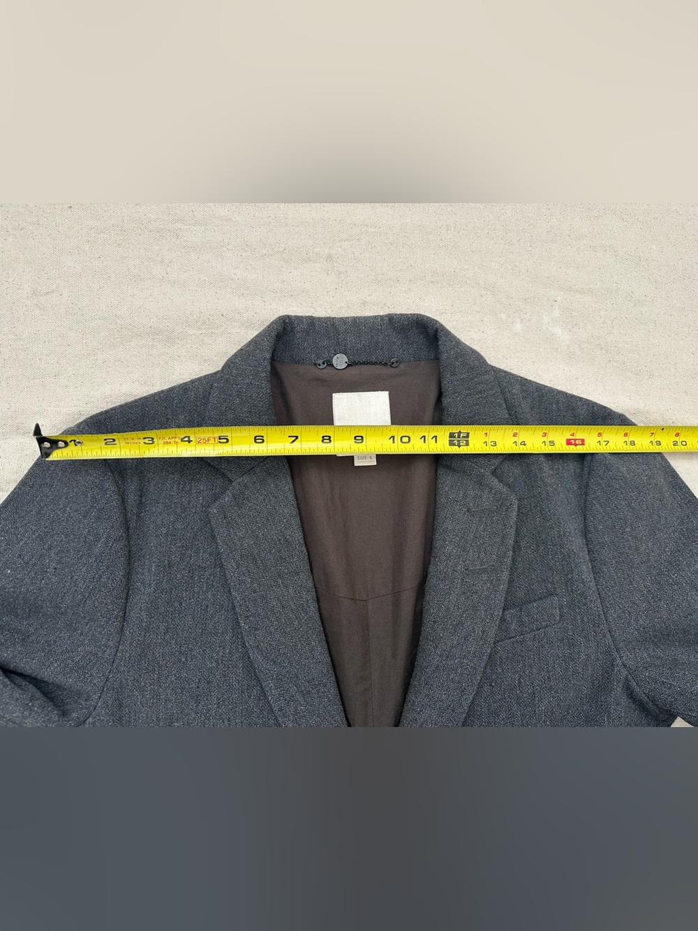 DIESEL Charcoal Grey Wool Blend Blazer Jacket - Size L (Runs Small / Slim Fit) - Picture 7 of 16